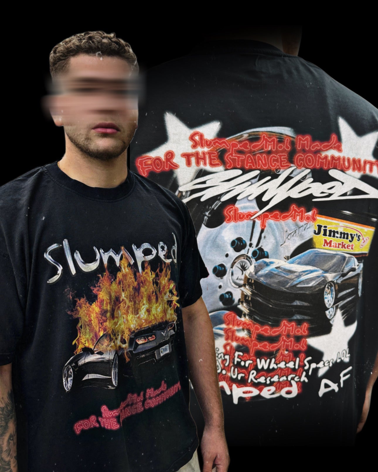 JOHNBWTF X SLUMPEDMOB TSHIRT